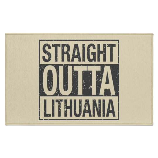 Straight Outta Lithuania - Indoor Doormat - Lithuania Strong