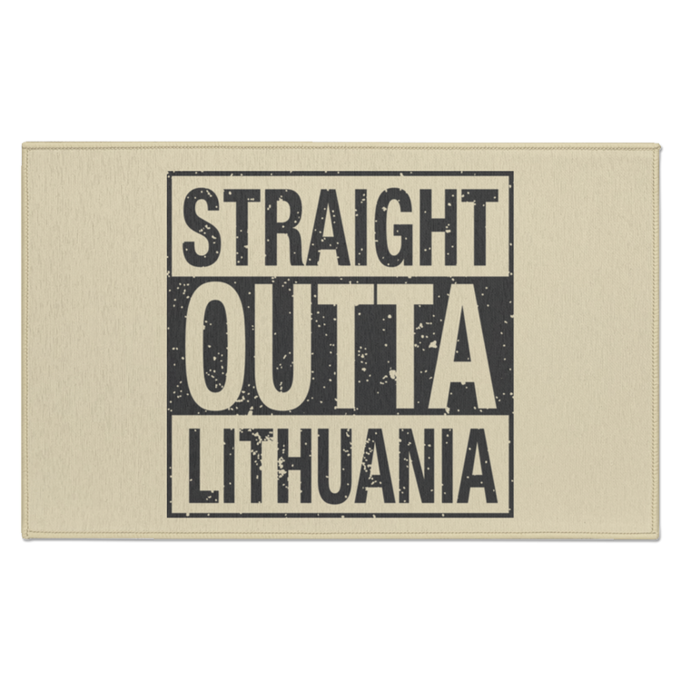 Straight Outta Lithuania - Indoor Doormat - Lithuania Strong