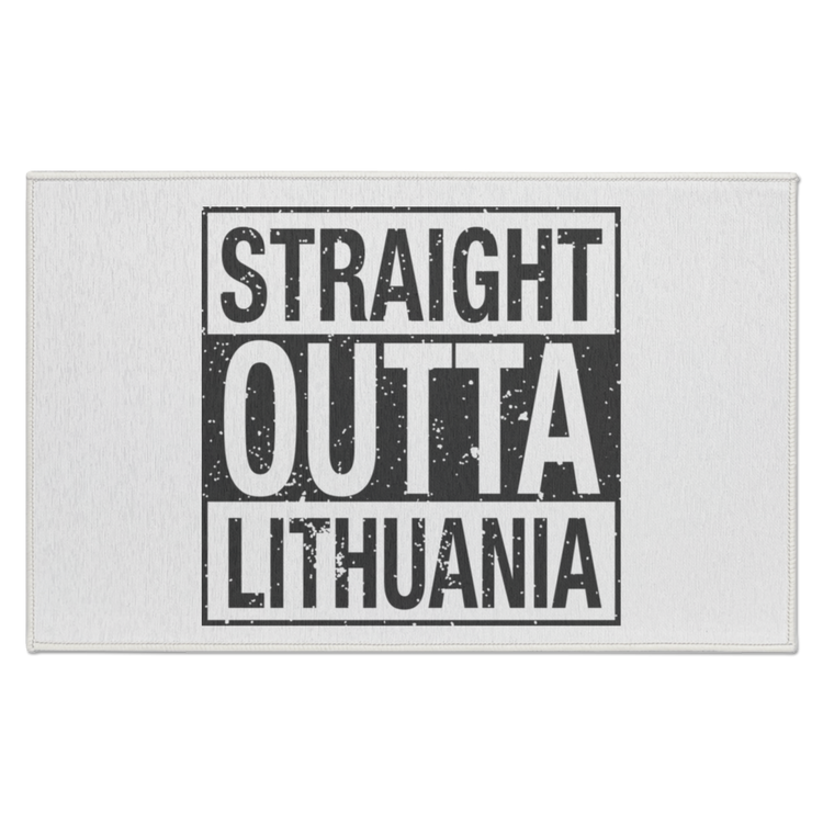 Straight Outta Lithuania - Indoor Doormat - Lithuania Strong