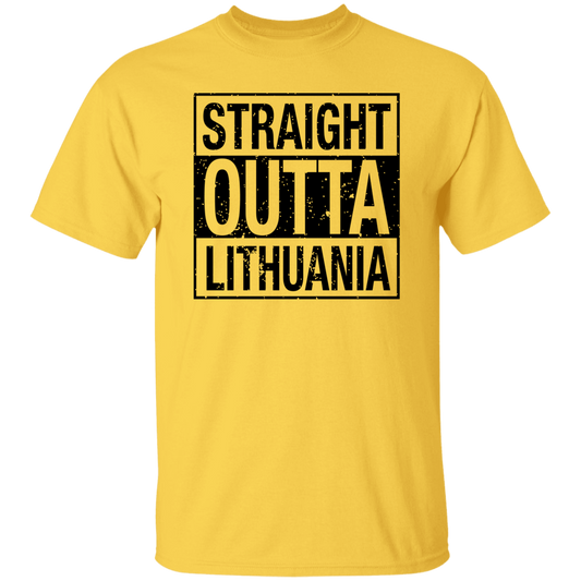 Straight Outta Lithuania - Mens Classic Short Sleeve T-Shirt - Lithuania Strong