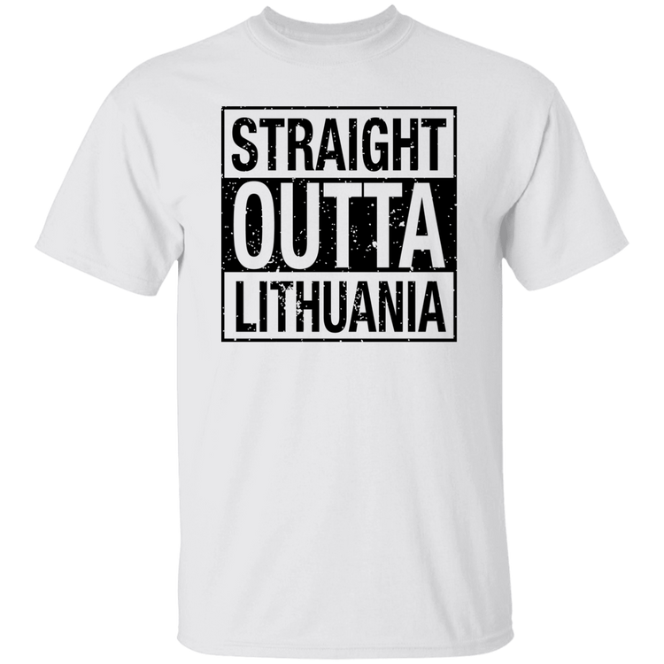Straight Outta Lithuania - Mens Classic Short Sleeve T-Shirt - Lithuania Strong