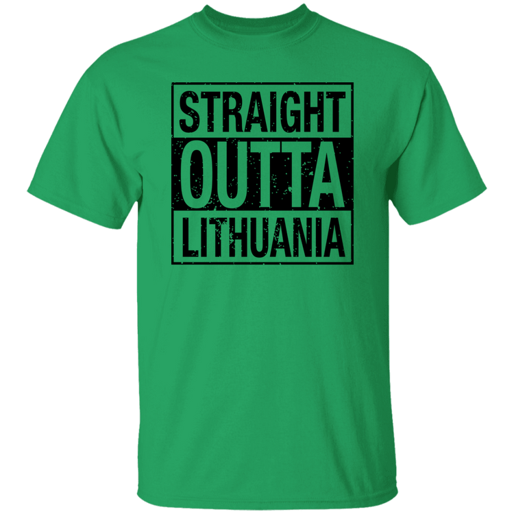 Straight Outta Lithuania - Mens Classic Short Sleeve T-Shirt - Lithuania Strong