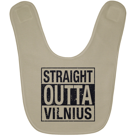 Straight Outta Vilnius - BABYBIB Baby Bib - Lithuania Strong