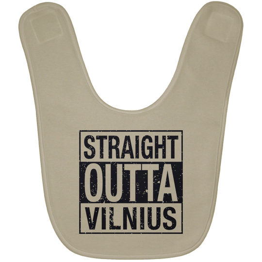 Straight Outta Vilnius - BABYBIB Baby Bib - Lithuania Strong