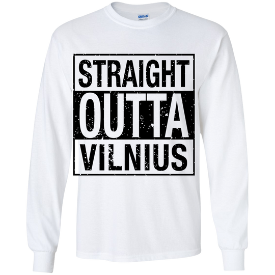 Straight Outta Vilnius - Boys Youth Classic Long Sleeve T-Shirt - Lithuania Strong