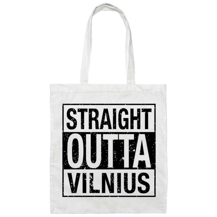 Straight Outta Vilnius - Canvas Tote Bag - Lithuania Strong