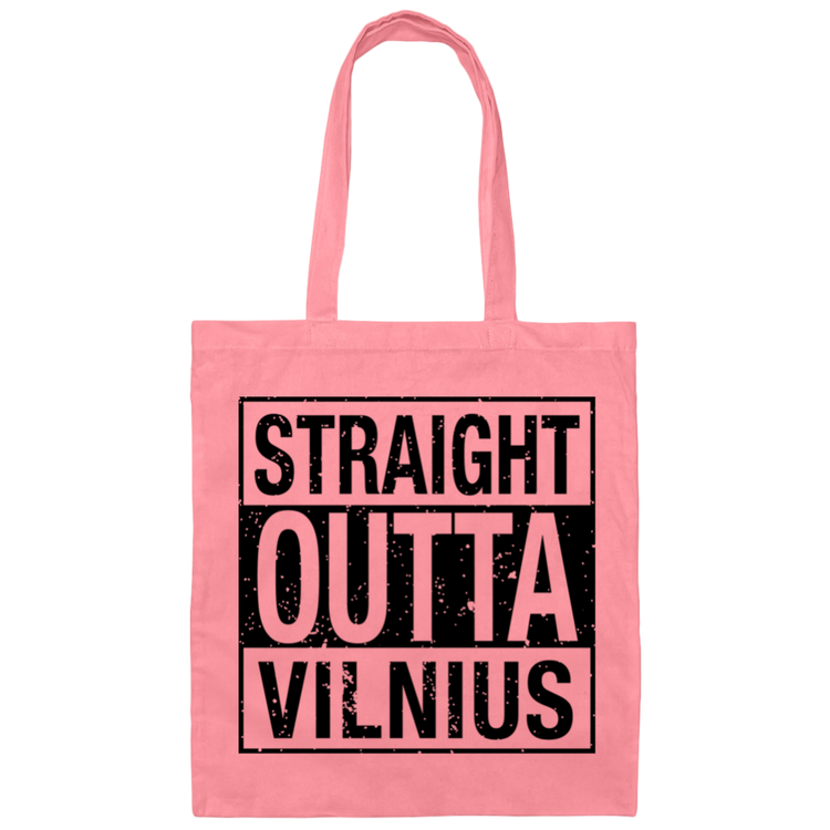 Straight Outta Vilnius - Canvas Tote Bag - Lithuania Strong