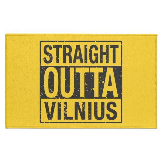 Straight Outta Vilnius - Indoor Doormat - Lithuania Strong