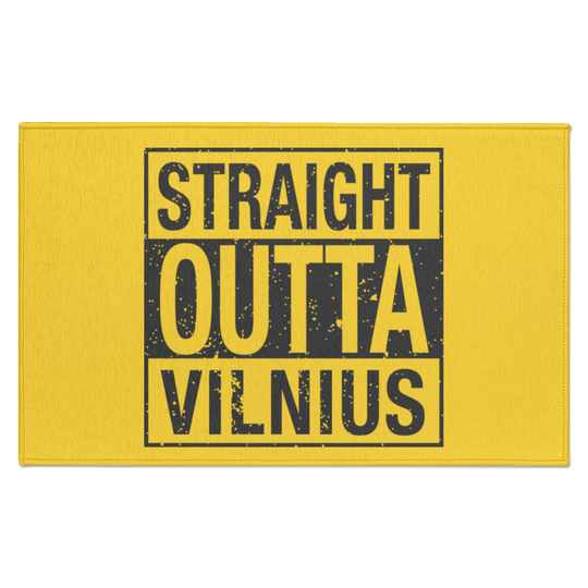 Straight Outta Vilnius - Indoor Doormat - Lithuania Strong