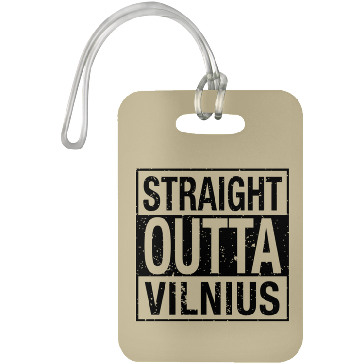 Straight Outta Vilnius - Luggage Bag Tag - Lithuania Strong