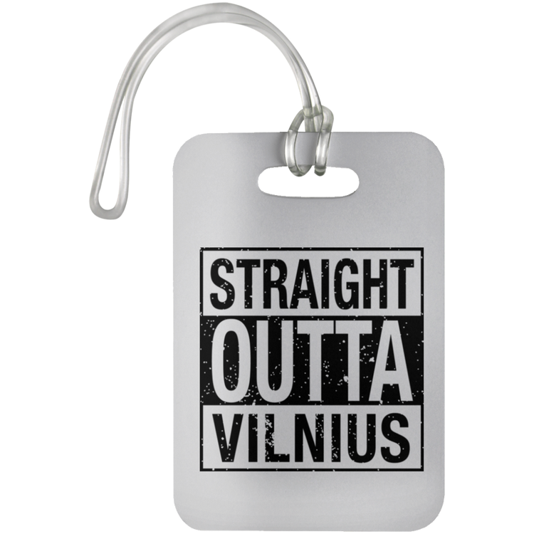 Straight Outta Vilnius - Luggage Bag Tag - Lithuania Strong