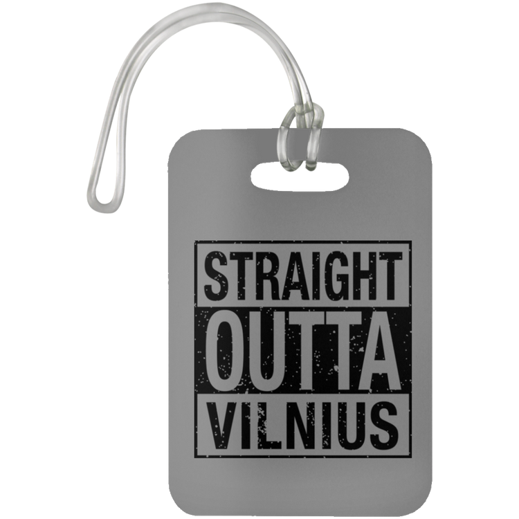 Straight Outta Vilnius - Luggage Bag Tag - Lithuania Strong