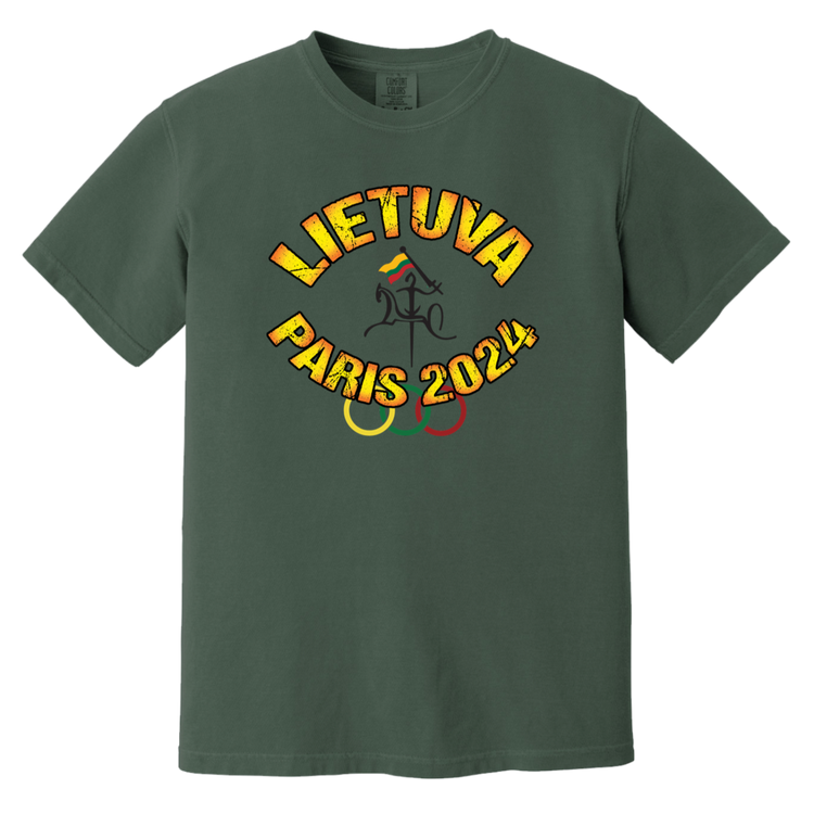 Team Lietuva 2024 Vytis - MenWomen Unisex Soft-Washed Comfort Cotton Short Sleeve T-Shirt - Lithuania Strong