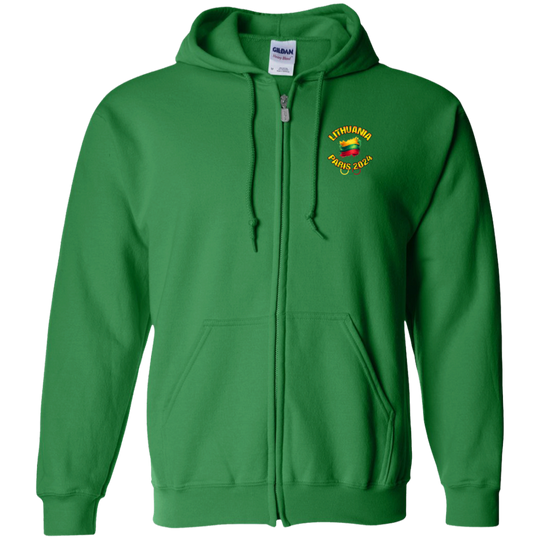 Team Lithuania 2024 Olympics - MenWomen Unisex Comfort Full-Zip Hoodie - Lithuania Strong