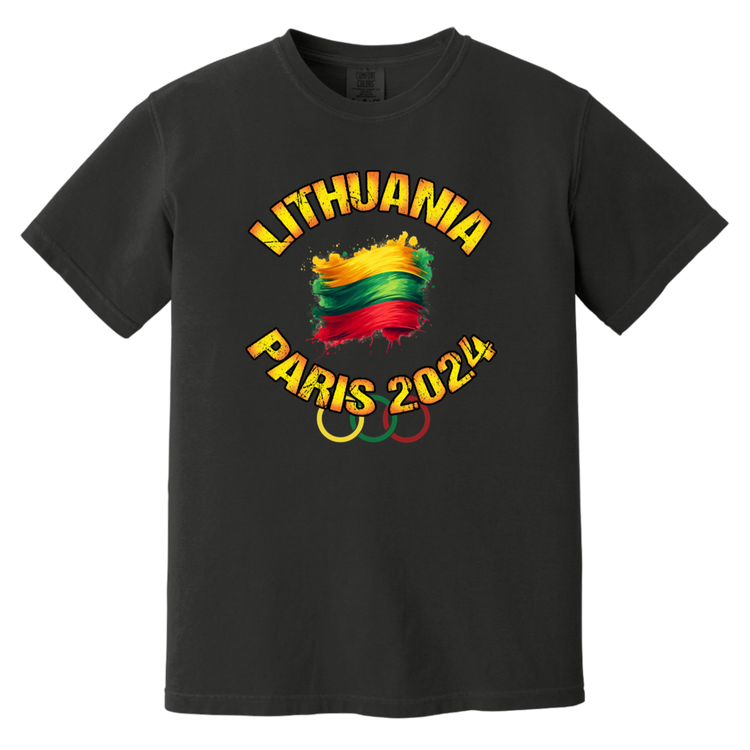 Team Lithuania 2024 Olympics - MenWomen Unisex Soft-Washed Comfort Cotton Short Sleeve T-Shirt - Lithuania Strong