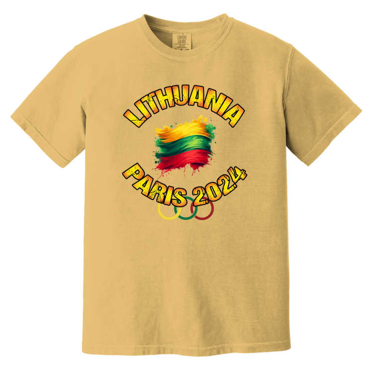 Team Lithuania 2024 Olympics - MenWomen Unisex Soft-Washed Comfort Cotton Short Sleeve T-Shirt - Lithuania Strong