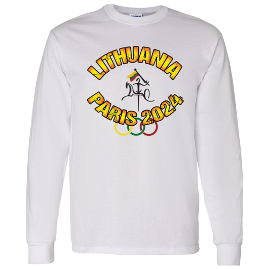 Team Lithuania 2024 Vytis - Mens Classic Cotton Long Sleeve T - Lithuania Strong