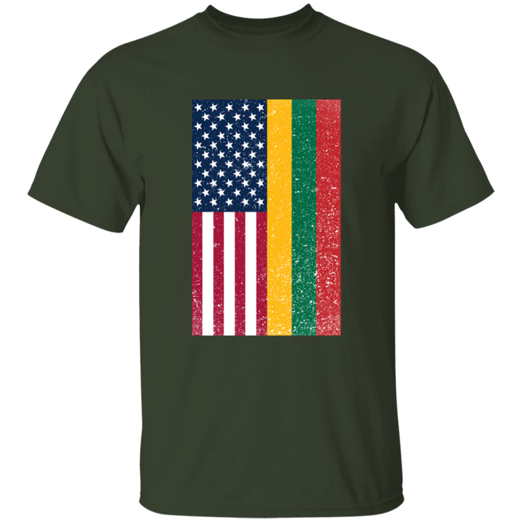 USA Lithuania Flag - BoysGirls Youth Classic Short Sleeve T-Shirt - Lithuania Strong