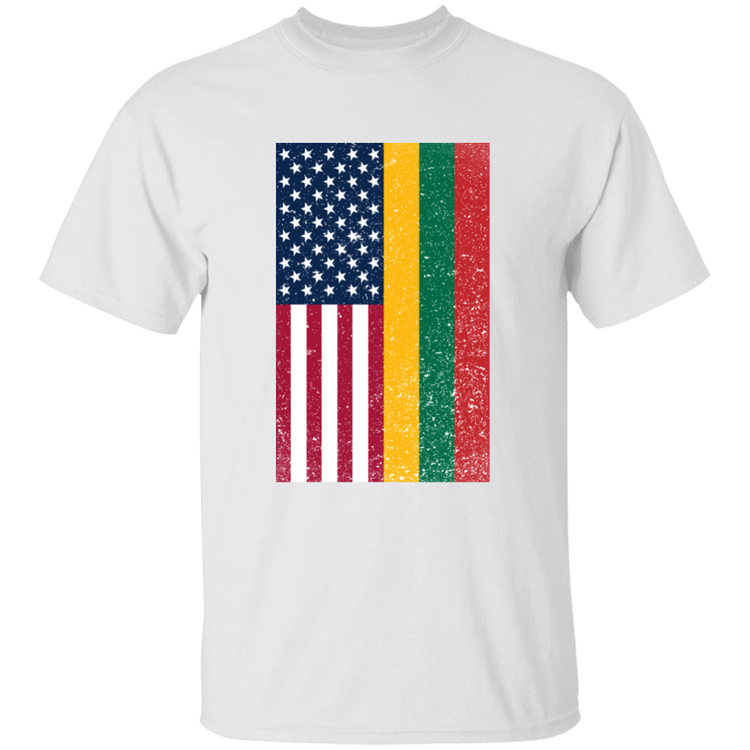 USA Lithuania Flag - BoysGirls Youth Classic Short Sleeve T-Shirt - Lithuania Strong