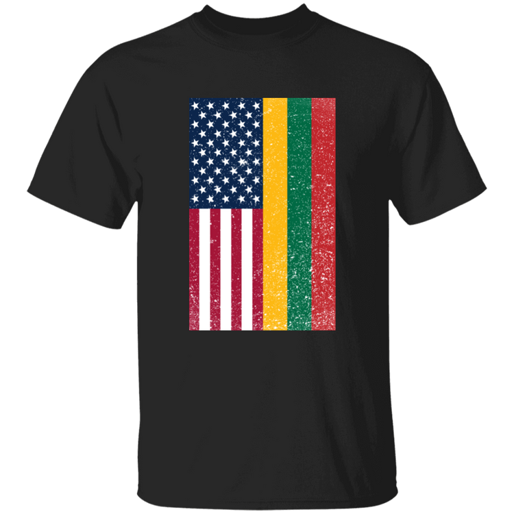 USA Lithuania Flag - BoysGirls Youth Classic Short Sleeve T-Shirt - Lithuania Strong