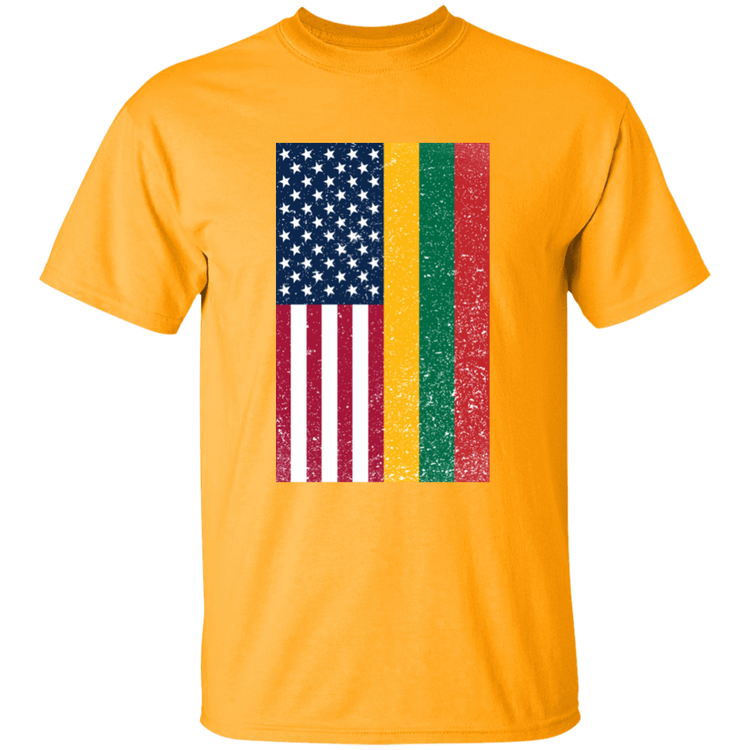 USA Lithuania Flag - BoysGirls Youth Classic Short Sleeve T-Shirt - Lithuania Strong