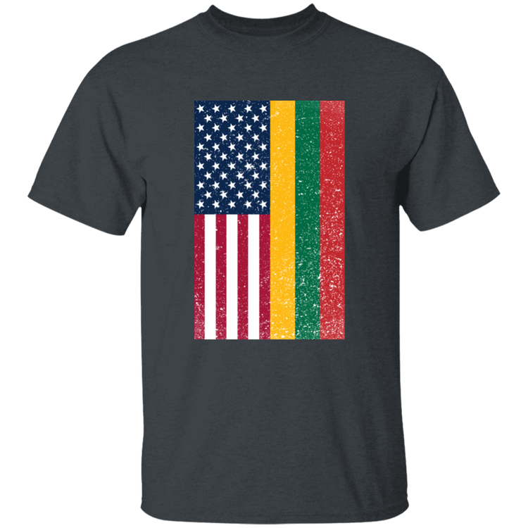 USA Lithuania Flag - BoysGirls Youth Classic Short Sleeve T-Shirt - Lithuania Strong