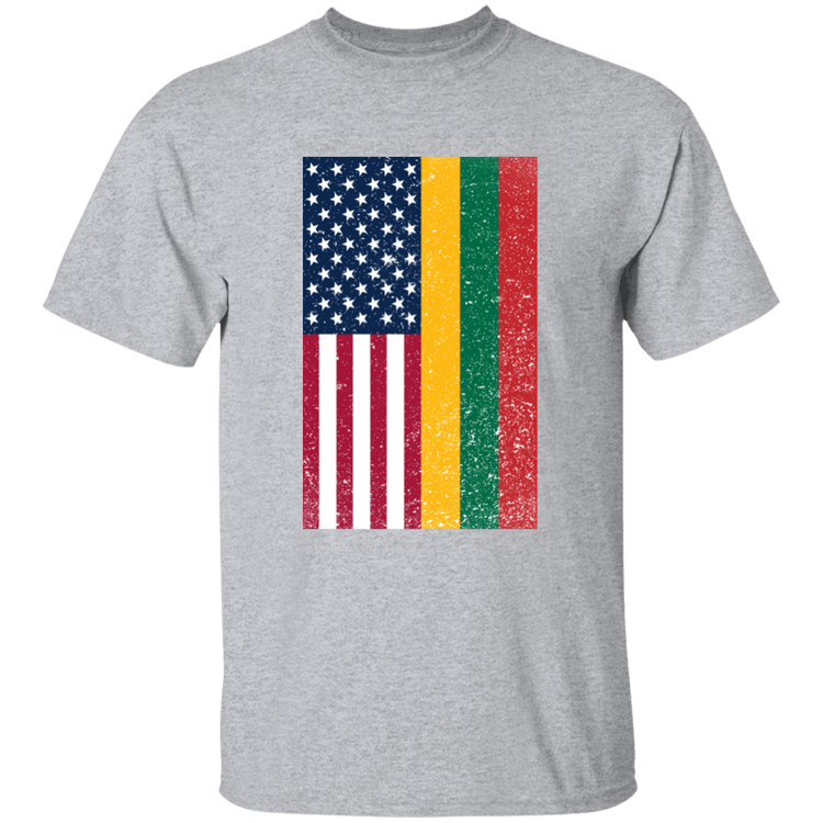 USA Lithuania Flag - BoysGirls Youth Classic Short Sleeve T-Shirt - Lithuania Strong