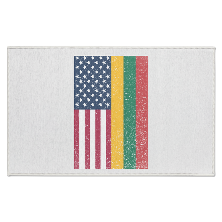 USA Lithuania Flag - Indoor Doormat - Lithuania Strong