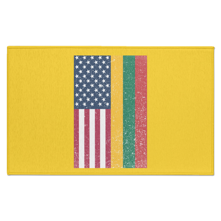 USA Lithuania Flag - Indoor Doormat - Lithuania Strong