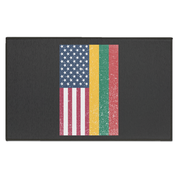 USA Lithuania Flag - Indoor Doormat - Lithuania Strong