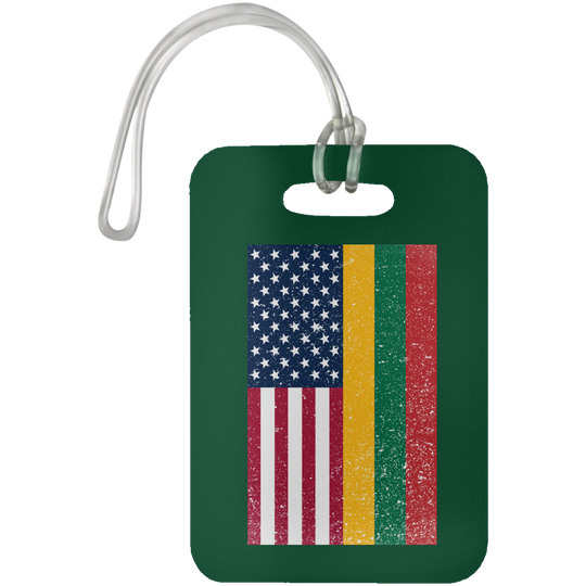 USA Lithuania Flag - Luggage Bag Tag - Lithuania Strong