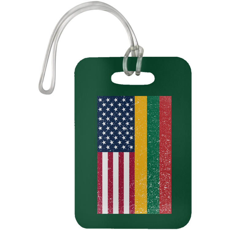 USA Lithuania Flag - Luggage Bag Tag - Lithuania Strong