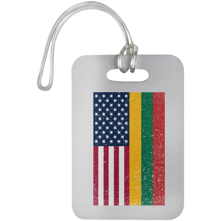 USA Lithuania Flag - Luggage Bag Tag - Lithuania Strong