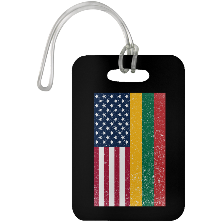 USA Lithuania Flag - Luggage Bag Tag - Lithuania Strong