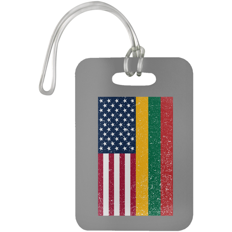 USA Lithuania Flag - Luggage Bag Tag - Lithuania Strong