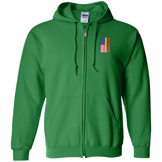 USA Lithuania Flag - MenWomen Unisex Comfort Full-Zip Hoodie - Lithuania Strong