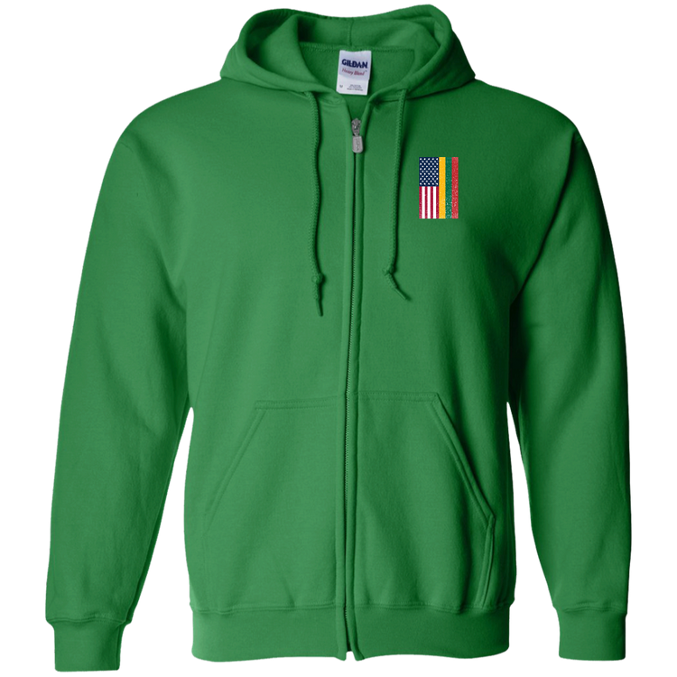 USA Lithuania Flag - MenWomen Unisex Comfort Full-Zip Hoodie - Lithuania Strong