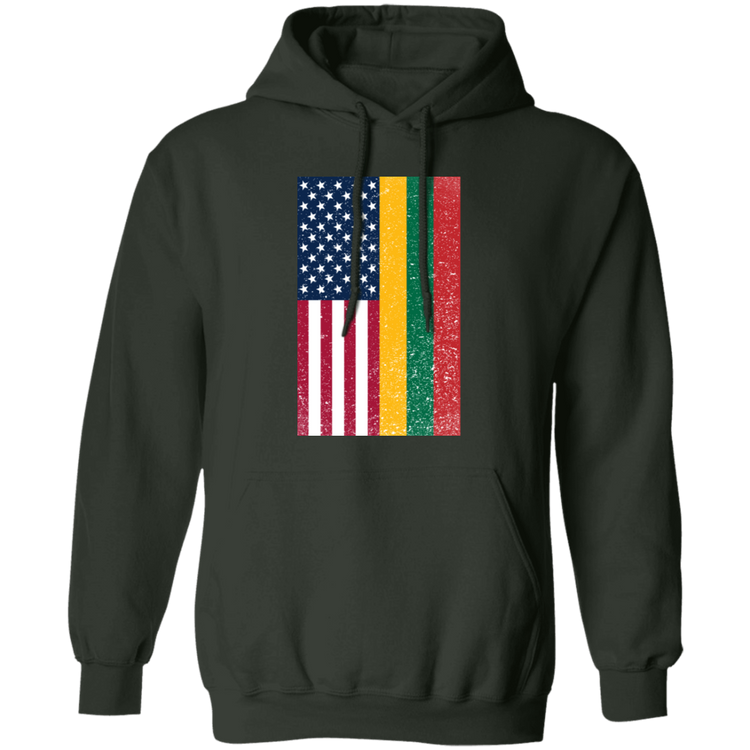 USA Lithuania Flag - MenWomen Unisex Comfort Pullover Hoodie - Lithuania Strong