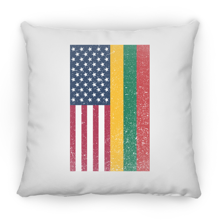 USA Lithuania Flag - Small Square Pillow - Lithuania Strong