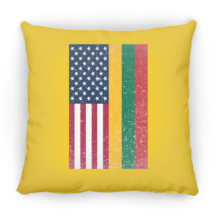 USA Lithuania Flag - Small Square Pillow - Lithuania Strong