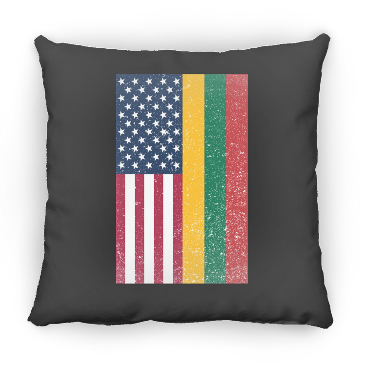 USA Lithuania Flag - Small Square Pillow - Lithuania Strong