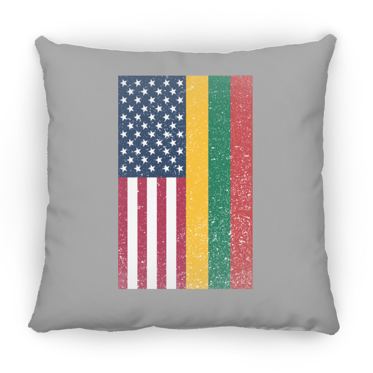 USA Lithuania Flag - Small Square Pillow - Lithuania Strong