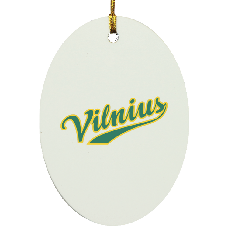 Vilnius - MDF Oval Ornament - Lithuania Strong