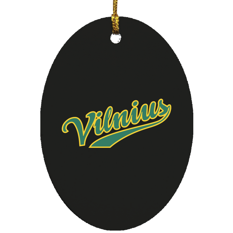 Vilnius - MDF Oval Ornament - Lithuania Strong