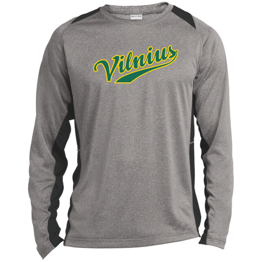 Vilnius - Mens Long Sleeve Colorblock Activewear Performance T - Lithuania Strong