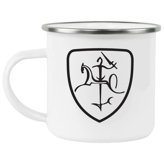 Vytis - 12 oz. Enamel Camping Mug - Lithuania Strong