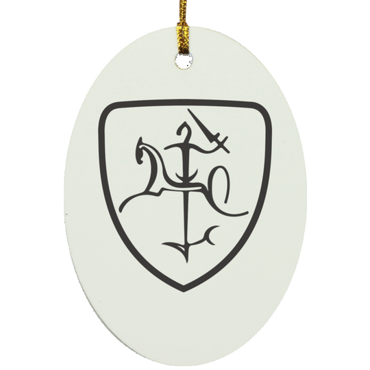 Vytis - MDF Oval Ornament - Lithuania Strong