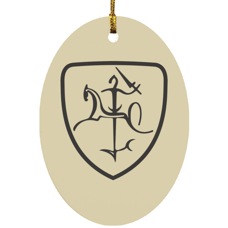 Vytis - MDF Oval Ornament - Lithuania Strong