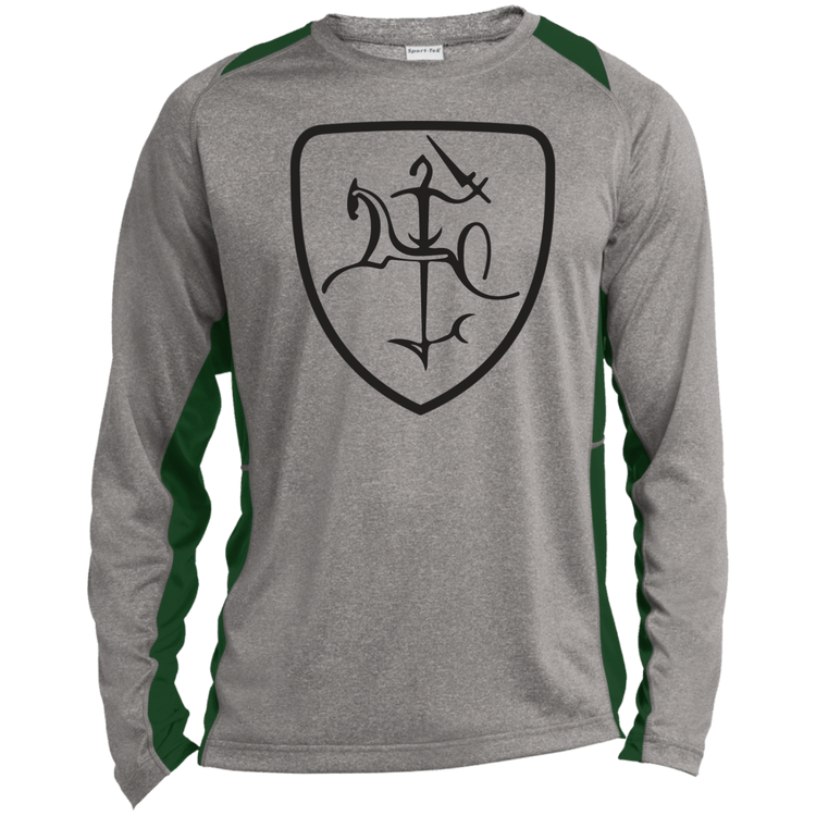 Vytis - Mens Long Sleeve Colorblock Activewear Performance T - Lithuania Strong