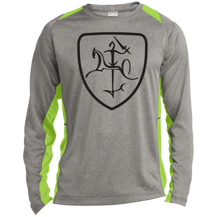 Vytis - Mens Long Sleeve Colorblock Activewear Performance T - Lithuania Strong